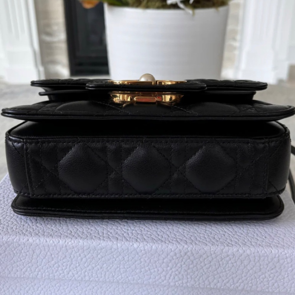 Authentic Dior Mini Dior Jolie Top Handle Bag Black - Picture 3 of 13